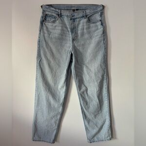 American Eagle Highest Rise Baggy Straight Strigid Jeans (long)